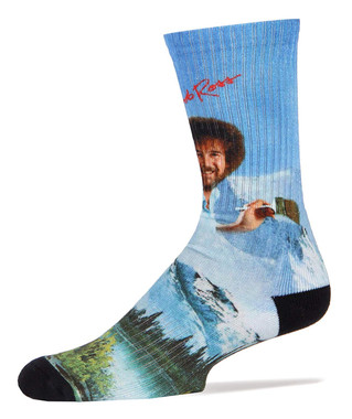 Oooh Yeah! Unisex Bob Ross Crew Cotton Athletic Socks