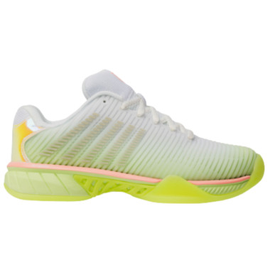 K-Swiss/Lucky In Love Women's Hypercourt Express 2 Tennis Shoe (White/Lemon Forst/Beige)