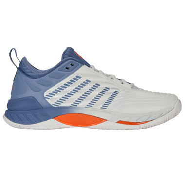 K-Swiss Men's Hypercourt Supreme 2 Tennis Shoe (Lucent White/Infinity/Scarlet Ibis)