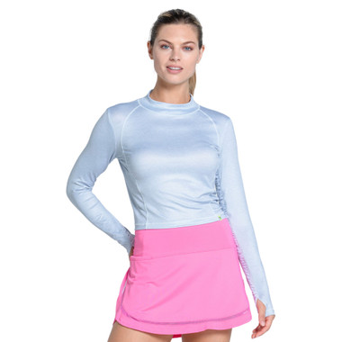 Lucky In Love Mock Neck Hip Fit Long Sleeve Shirt With UV Protection...