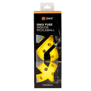 Onix Fuse Indoor Pickleball Balls (Yellow, Box of 3)