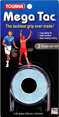 Tourna Mega Tac Tennis Racquet Grip, Blue