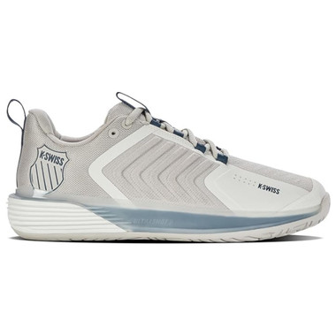 K-Swiss Men's Ultrashot 3 Tennis Shoe (Star White/Moonstruck/Indian Teal).