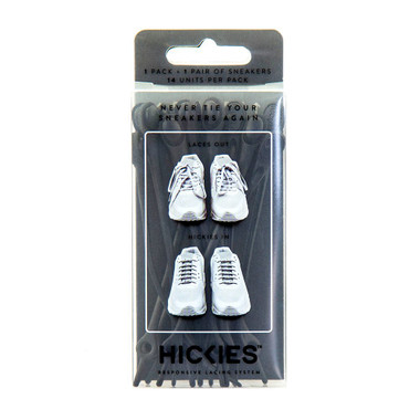 HICKIES 1.0 Original Unisex One Size Fits All Elastic No-Tie Shoelaces (Black)