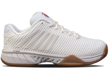 K-Swiss Women's Hypercourt Express 2 Indoor Tennis Shoe (White/Gum)