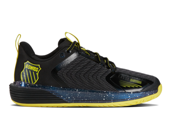 K-Swiss Men's Ultrashot 3 Tennis Shoe (Black/Tennis Yellow/Dark Shadow)