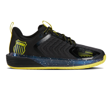 K-Swiss Men's Ultrashot 3 Tennis Shoe (Black/Tennis Yellow/Dark Shadow)