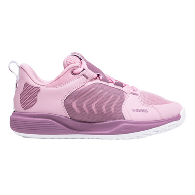 K-Swiss Women's Ultrashot Team Tennis Shoe (Cameo Pink/Grape Nectar/White)